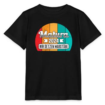 Maturité 2024 Certificat de fin d’études secondaires 2024 - T-shirt bio MINI CREATOR Stanley/Stella Enfant - noir - Devant - Mikhail (115cm)