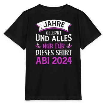 Années de fin d’études secondaires apprises juste pour cette chemise - T-shirt bio MINI CREATOR Stanley/Stella Enfant - noir - Devant - Mikhail (115cm)