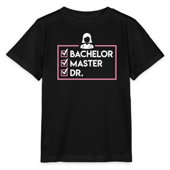 Bachelier Master Dr. Doctorat complété - T-shirt bio MINI CREATOR Stanley/Stella Enfant - noir - Devant - Mikhail (115cm)