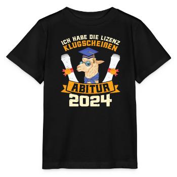Abitur 2024 Habe die Lizenz zum Klugscheißen - Stanley/Stella Kinder T-Shirt MINI CREATOR  - Schwarz - Vorne - Mikhail (115cm)