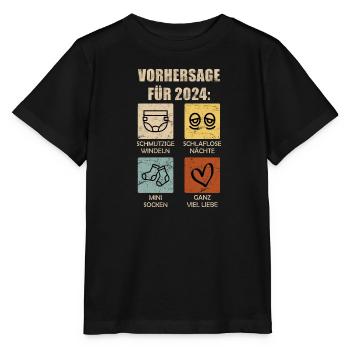 Werdende Eltern 2024 Vorhersage 2024 - Stanley/Stella Kinder T-Shirt MINI CREATOR  - Schwarz - Vorne - Mikhail (115cm)