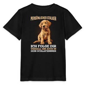 Labrador Liebhaber Persönlicher Stalker Labrador - Stanley/Stella Kinder T-Shirt MINI CREATOR  - Schwarz - Vorne - Mikhail (115cm)