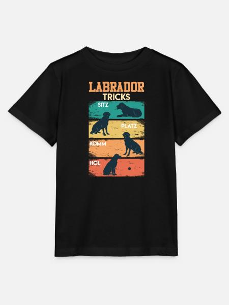 Labrador Tricks Sture Labrador Hunde Labrador - Stanley/Stella Kinder T-Shirt MINI CREATOR - Schwarz