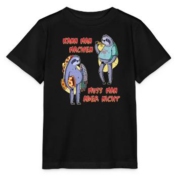 Faule Kollegen Kann man Machen Muss man aber Nicht - Stanley/Stella Kinder T-Shirt MINI CREATOR  - Schwarz - Vorne - Mikhail (115cm)