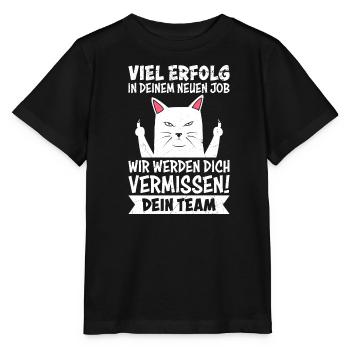 Jobwechsel Werden Dich Vermissen! Dein Team - Stanley/Stella Kinder T-Shirt MINI CREATOR  - Schwarz - Vorne - Mikhail (115cm)