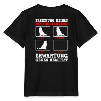 Hundetraining ERZIEHUNG MEINES NEUFUNDLÄNDERS - Stanley/Stella Kinder T-Shirt MINI CREATOR  - Schwarz - Vorne - Mikhail (115cm)