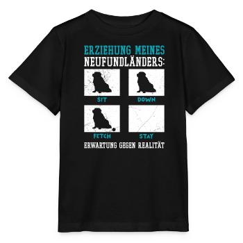 Hundetraining ERZIEHUNG MEINES NEUFUNDLÄNDERS - Stanley/Stella Kinder T-Shirt MINI CREATOR  - Schwarz - Vorne - Mikhail (115cm)