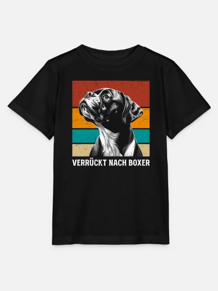 Deutscher Boxer VERRÜCKT NACH BOXER Lustiges - Stanley/Stella Kinder T-Shirt MINI CREATOR - Schwarz