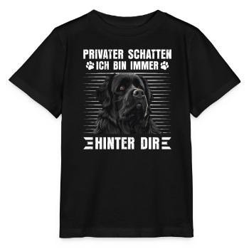 Newfie PRIVATER SCHATTEN BIN IMMER HINTER DIR - Stanley/Stella Kinder T-Shirt MINI CREATOR  - Schwarz - Vorne - Mikhail (115cm)