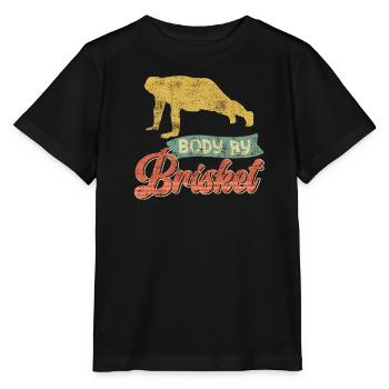 Fleischesser BODY BY BRISKET Fleischliebhaber - Stanley/Stella Kinder T-Shirt MINI CREATOR  - Schwarz - Vorne - Mikhail (115cm)