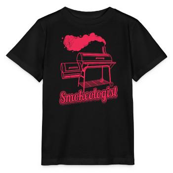 Barbecue SMOKEOLOGIST Amateurs de viande Grillades - T-shirt bio MINI CREATOR Stanley/Stella Enfant - noir - Devant - Mikhail (115cm)