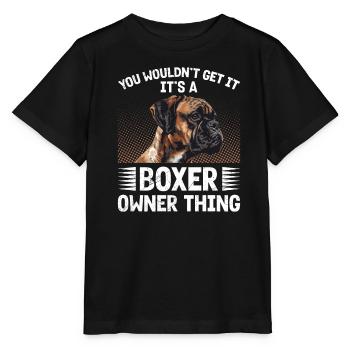 Boxeur allemand VOUS NE COMPRENDRIEZ PAS BOXER - T-shirt bio MINI CREATOR Stanley/Stella Enfant - noir - Devant - Mikhail (115cm)