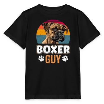 BOXER GUY Allemand Boxer Chien Papa Boxer - T-shirt bio MINI CREATOR Stanley/Stella Enfant - noir - Devant - Mikhail (115cm)