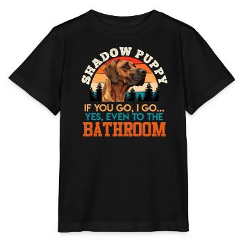 Rhodesian Ridgeback SHADOW PUPPY Besitzer - Stanley/Stella Kinder T-Shirt MINI CREATOR  - Schwarz - Vorne - Mikhail (115cm)