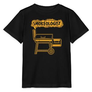 Barbecue SMOKEOLOGIST Amateurs de viande - T-shirt bio MINI CREATOR Stanley/Stella Enfant - noir - Devant - Mikhail (115cm)
