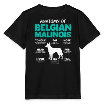 Belgian Shepherd ANATOMY OF A BELGIAN - Stanley/Stella MINI CREATOR Kids’ T-Shirt - black - Front - Mikhail (115cm)