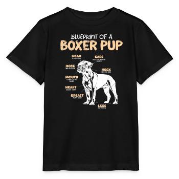 Boxeur allemand ANATOMIE D’UN BOXEUR Drôle - T-shirt bio MINI CREATOR Stanley/Stella Enfant - noir - Devant - Mikhail (115cm)