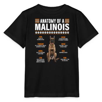 Belgian Shepherd ANATOMY OF A BELGIAN - Stanley/Stella MINI CREATOR Kids’ T-Shirt - black - Front - Mikhail (115cm)