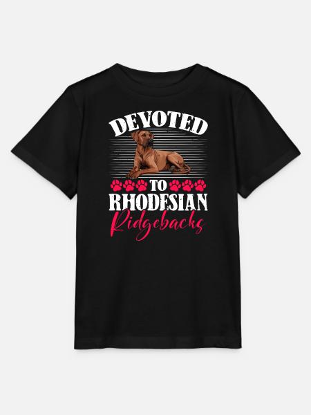 Ridgebacks DEVOTED TO RHODESIAN RIDGEBACKS - Stanley/Stella Kinder T-Shirt MINI CREATOR - Schwarz