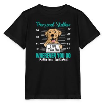 Labrador Fan PERSÖNLICHER STALKER Lustiges - Stanley/Stella Kinder T-Shirt MINI CREATOR  - Schwarz - Vorne - Mikhail (115cm)