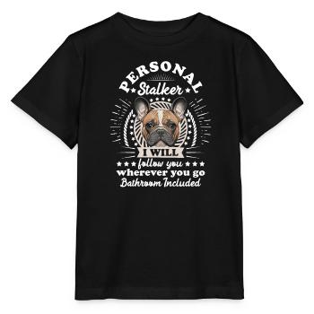 Frenchie Personal Stalker vous suivra drôle - T-shirt bio MINI CREATOR Stanley/Stella Enfant - noir - Devant - Mikhail (115cm)