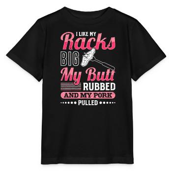 Les amateurs de viande aiment mes racks, gros cul frotté - T-shirt bio MINI CREATOR Stanley/Stella Enfant - noir - Devant - Mikhail (115cm)
