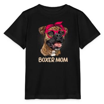 BOXER MOM Boxer allemand Chien Maman Boxer Boxer - T-shirt bio MINI CREATOR Stanley/Stella Enfant - noir - Devant - Mikhail (115cm)