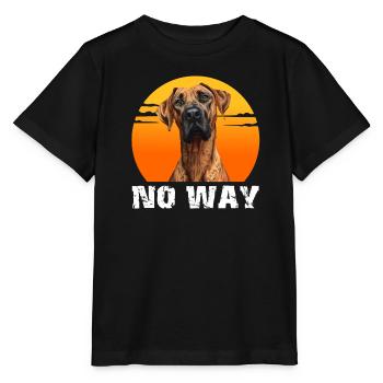 Rhodesian Ridgeback obstinément NON ! Drôle de crête - T-shirt bio MINI CREATOR Stanley/Stella Enfant - noir - Devant - Mikhail (115cm)