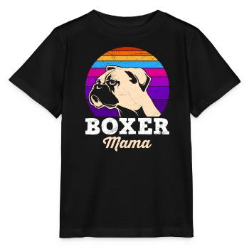 BOXER MOM Boxer allemand Chien Maman Boxer Boxer - T-shirt bio MINI CREATOR Stanley/Stella Enfant - noir - Devant - Mikhail (115cm)