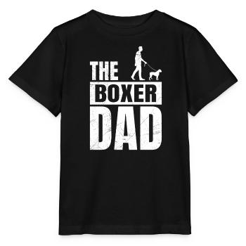 BOXER DAD Boxer allemand Chien Dad Boxer - T-shirt bio MINI CREATOR Stanley/Stella Enfant - noir - Devant - Mikhail (115cm)