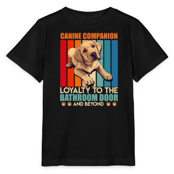 Labrador PERSONAL COMPANION to the bathroom - Stanley/Stella MINI CREATOR Kids’ T-Shirt - black - Front - Mikhail (115cm)