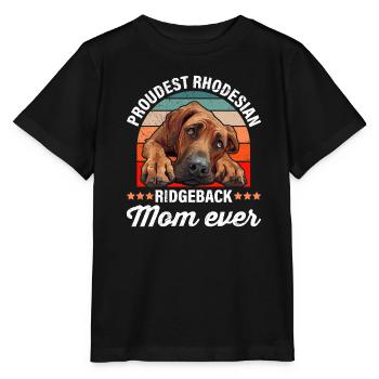 Ridgeback PROUDEST RHODESIAN RIDGEBACK MOM EVER - Stanley/Stella MINI CREATOR Kids’ T-Shirt - black - Front - Mikhail (115cm)