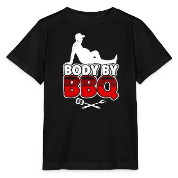 Grillfest Body by BBQ Fleischfresser Lustig - Stanley/Stella Kinder T-Shirt MINI CREATOR  - Schwarz - Vorne - Mikhail (115cm)