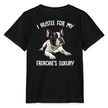 Frenchie Owner Hustle pour le LUXE de mon Frenchie - T-shirt bio MINI CREATOR Stanley/Stella Enfant - noir - Devant - Mikhail (115cm)
