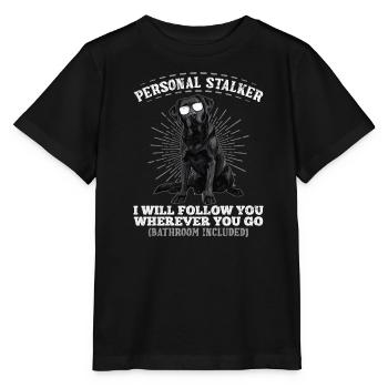 Labrador Lover Personal Stalker Labrador - T-shirt bio MINI CREATOR Stanley/Stella Enfant - noir - Devant - Mikhail (115cm)