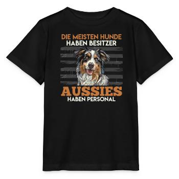 Aussie MOST DOGS HAVE OWNERS AUSSIES - Stanley/Stella MINI CREATOR Kids’ T-Shirt - black - Front - Mikhail (115cm)
