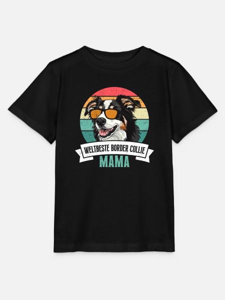 Hundemama BESTE BORDER COLLIE MAMA Vintage - Stanley/Stella Kinder T-Shirt MINI CREATOR  - Schwarz