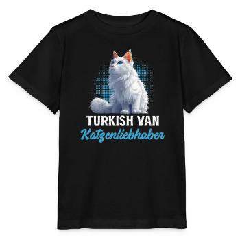 TURC VAN AMOUREUX DES CHATS Turc - T-shirt bio MINI CREATOR Stanley/Stella Enfant - noir - Devant - Mikhail (115cm)