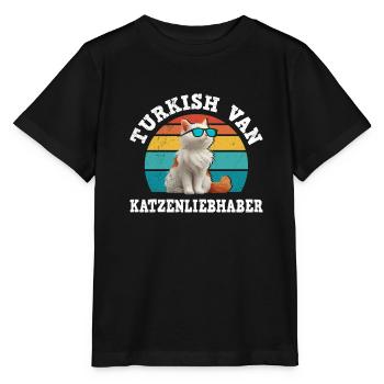 TURC VAN AMOUREUX DES CHATS Turc - T-shirt bio MINI CREATOR Stanley/Stella Enfant - noir - Devant - Mikhail (115cm)