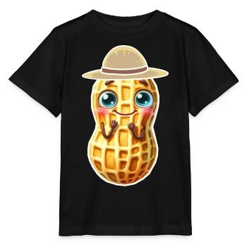 Erdnuss Erdnüsse Kinder Kind Nuss Nüsse - Stanley/Stella Kinder T-Shirt MINI CREATOR  - Schwarz - Vorne - Mikhail (115cm)