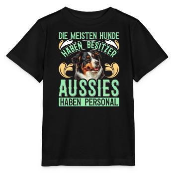 AUSSIES HAVE STAFF MOST DOGS HAVE - Stanley/Stella MINI CREATOR Kids’ T-Shirt - black - Front - Mikhail (115cm)