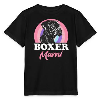 BOXER MAMI Propriétaire d’un chien boxer allemand - T-shirt bio MINI CREATOR Stanley/Stella Enfant - noir - Devant - Mikhail (115cm)