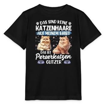 Persian Cat NO CAT HAIR THIS IS PERSIAN CAT - Stanley/Stella MINI CREATOR Kids’ T-Shirt - black - Front - Mikhail (115cm)