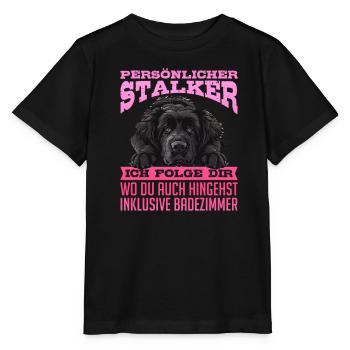 Neufundländer PERSÖNLICHER STALKER FOLGE DIR - Stanley/Stella Kinder T-Shirt MINI CREATOR  - Schwarz - Vorne - Mikhail (115cm)