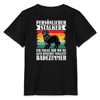 Newfie PERSÖNLICHER STALKER FOLGE DIR INS BAD - Stanley/Stella Kinder T-Shirt MINI CREATOR  - Schwarz - Vorne - Mikhail (115cm)