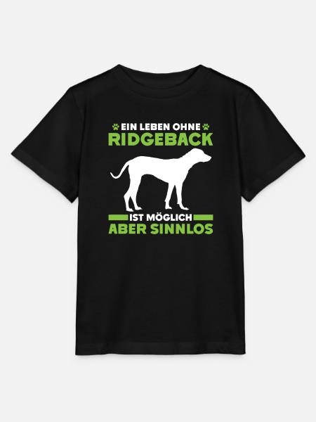 Ridgeback EIN LEBEN OHNE RIDGEBACK IST SINNLOS - Stanley/Stella Kinder T-Shirt MINI CREATOR - Schwarz