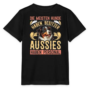 AUSSIES HAVE STAFF MOST DOGS HAVE - Stanley/Stella MINI CREATOR Kids’ T-Shirt - black - Front - Mikhail (115cm)