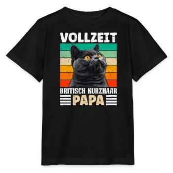 Britische Kurzhaar VOLLZEIT BRITISCH KURZHAAR DAD - Stanley/Stella Kinder T-Shirt MINI CREATOR  - Schwarz - Vorne - Mikhail (115cm)