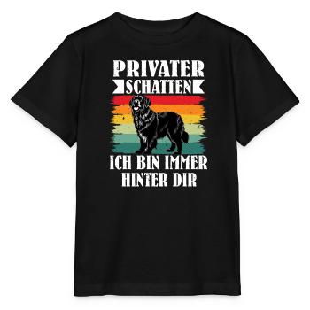 Newfie PRIVATER SCHATTEN ICH BIN IMMER HINTER DIR - Stanley/Stella Kinder T-Shirt MINI CREATOR  - Schwarz - Vorne - Mikhail (115cm)