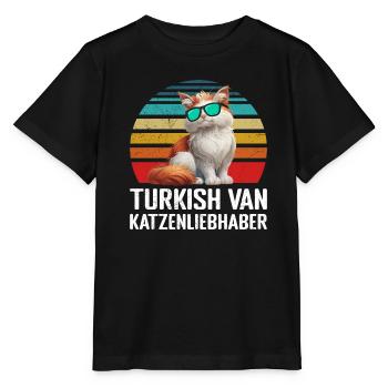 TURC VAN AMOUREUX DES CHATS Turc - T-shirt bio MINI CREATOR Stanley/Stella Enfant - noir - Devant - Mikhail (115cm)